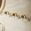 Mop wall-mounted clip hook, non-perforated mop broom, fixed hanging rack, acrylic bathroom and toilet storage Application Scenario